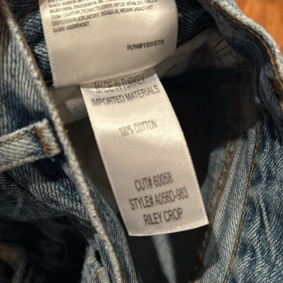 Agolde Riley High Rise Straight Crop in Blitz - Picture 11 of 12